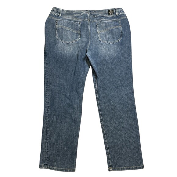 Lane Bryant Medium Wash Mid-Rise Straight Leg Jeans Zipper Pockets Size 22 Plus - Picture 7 of 8